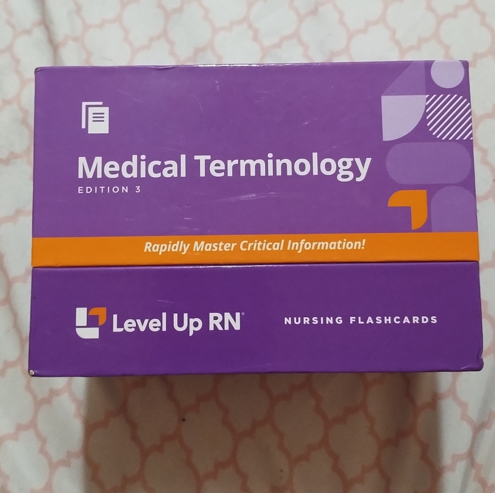 Medical Terminology Flashcards - Purple and Orange